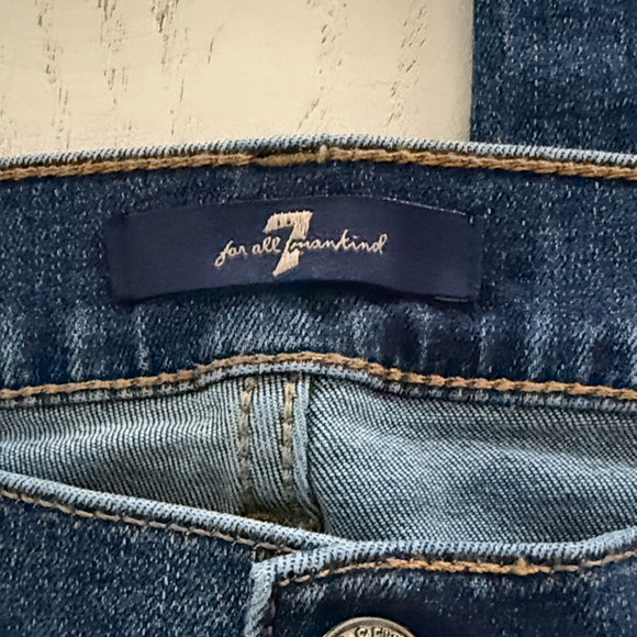 7 For All Mankind Dark Blue Roxanne Ankle Jeans 31 - Picture 7 of 10